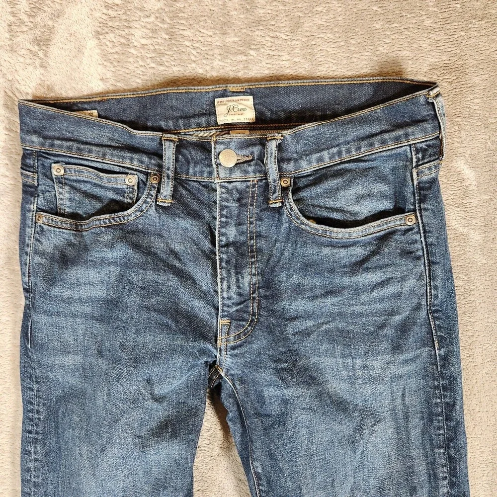J. Crew Jeans Men's 31X32 (Tag 30X32) Blue Flex Straight Leg Dark Wash Style 484
